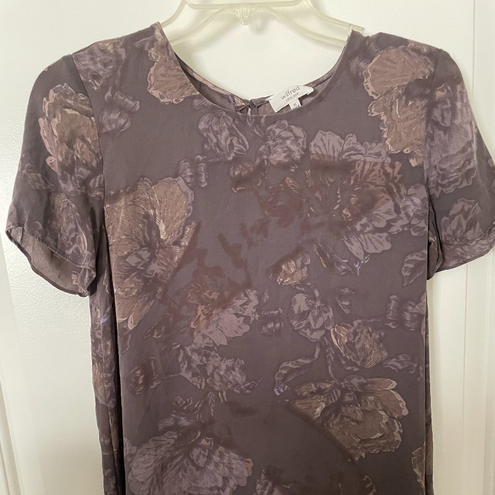Aritzia Wilfred Silk Floral Blouse XS